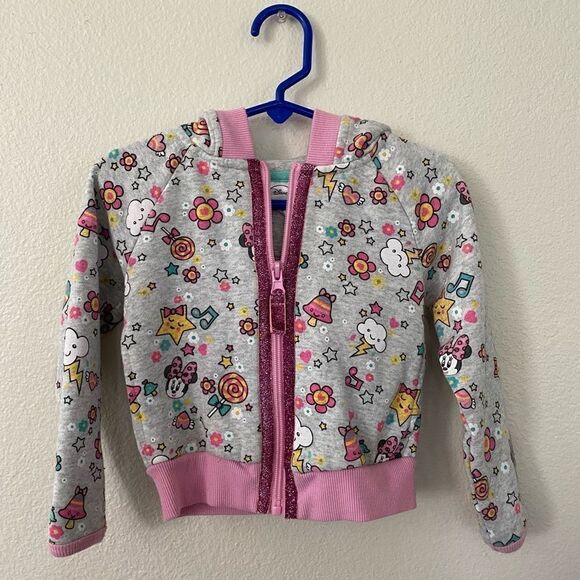 Y2K Disney Minnie Mouse All Over Print Zip Up - Picture 1 of 5